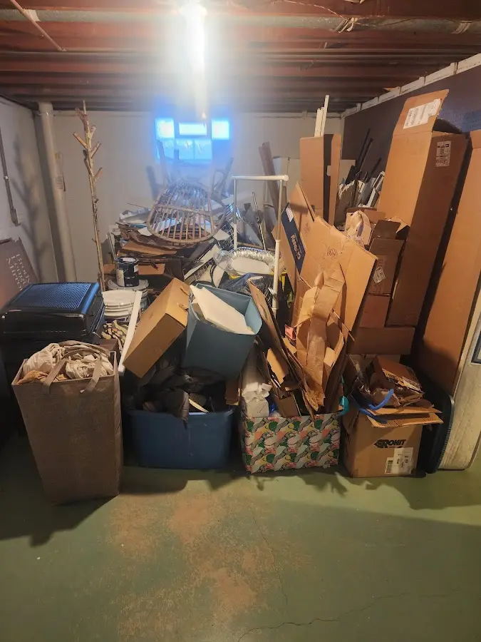 Roll-off dumpster container at job site for Yard Waste Dumpster Rental in Lake Cassidy